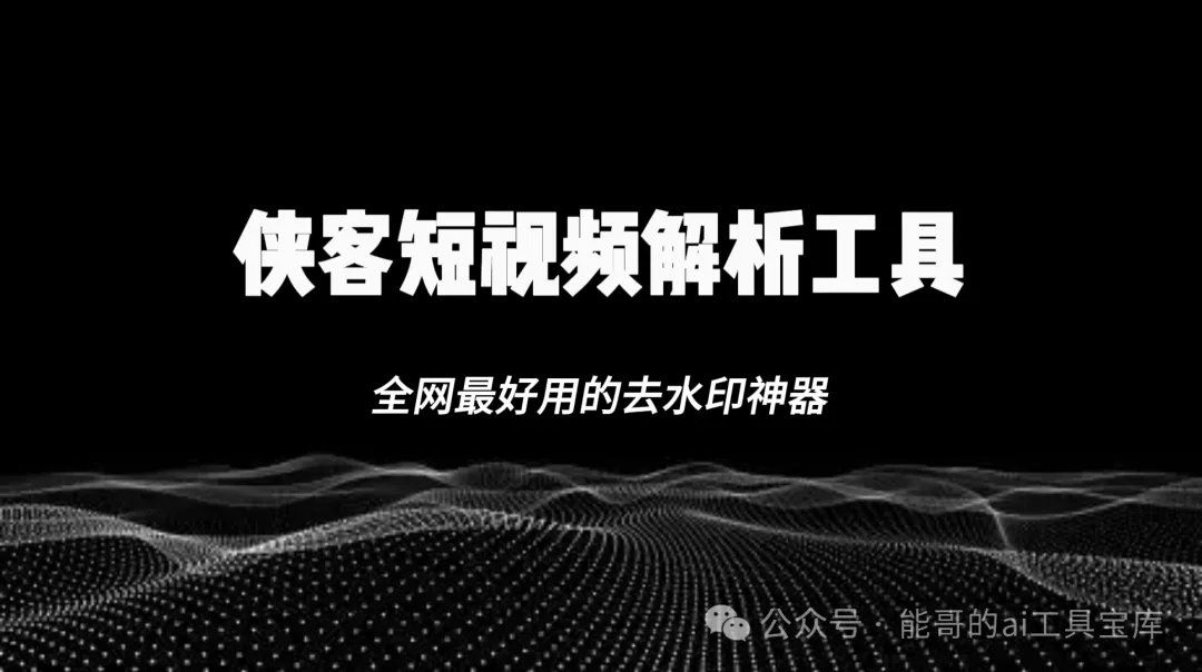 侠客短视频解析神器，同时支持国内外100+个平台，-富翁研习社